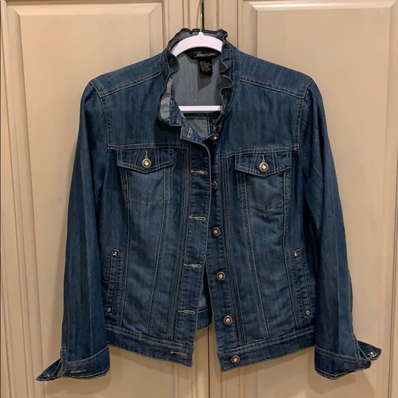 Baccini Jackets & Blazers - Baccini Denim Jacket w/Rhinestone buttons